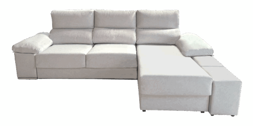 ARA  CON CHAISELONGUE +  2PUFF FABRIC SOFÁS