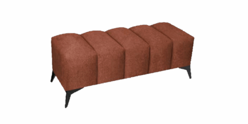 Puff fijo pata metálica 13 cm Bruma